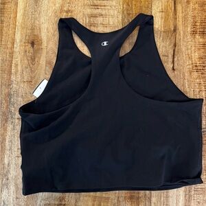 Champion Jet Black Performance crop longline sports bra Top cropped nwt XL